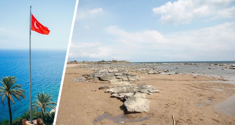 Испуганные туристы в Анталии сообщают: вода в море продолжает уходить, берега оголены, все в шоке